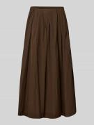 Smith and Soul Midirock in Falten-Optik in Schoko, Größe L