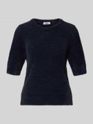 More & More Strickshirt mit Rundhalsausschnitt in Marine, Größe 34