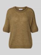 More & More Loose Fit Strickpullover mit Woll-Anteil in Khaki, Größe 3...
