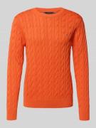Tommy Hilfiger Regular Fit Strickpullover aus reiner Baumwolle in Oran...