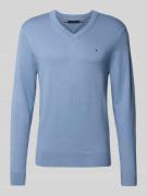 Tommy Hilfiger Regular Fit Pullover aus Baumwoll-Kaschmir-Mix in Jeans...