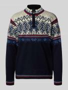 Dale of Norway Wollpullover mit Troyer-Kragen in Marine, Größe L
