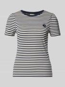 Gant T-Shirt mit Label-Patch in Marine, Größe L
