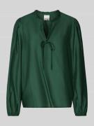 ICHI Regular Fit Bluse mit Rüschen Modell 'KARLANI' in Khaki, Größe 34