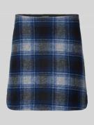 ICHI Minirock im Allover-Look Modell 'WOOLY CHECK' in Marine, Größe 34