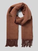 Guess Schal mit Viskose-Anteil mit Kordellabschlüssen in Dunkelbraun, ...