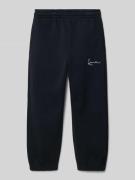 KARL KANI Regular Fit Sweatpants mit Logo-Stitching in Black, Größe 12...