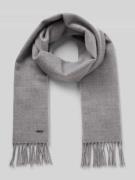 BOSS Schal aus reiner Wolle Modell 'ZESY' in Mittelgrau, Größe 1