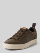 HUGO Low Top Sneaker in Leder-Optik Modell 'MORRIE' in Oliv, Größe 40