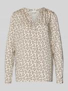 Milano Italy Regular Fit Bluse mit Tunikakragen in Offwhite, Größe 36