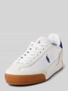 Polo Ralph Lauren Sneaker mit Label-Stitching in Weiss, Größe 37