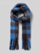 ICHI Schal mit Fransen Modell 'IAMANUELLA' in Blau, Größe 1