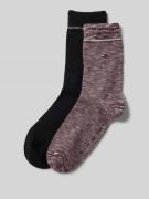 Tommy Hilfiger Strümpfe mit verstärkter Ferse in Bordeaux, Größe 35-38