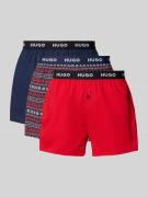 HUGO Regular Fit Boxershorts aus reiner Baumwolle im 3er-Pack in Dunke...