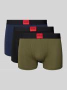 HUGO Trunks aus Baumwoll-Mix im 3er-Pack Modell 'GALAXY' in Oliv, Größ...