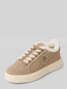 Blauer USA Sneaker aus Leder mit Ziersteinbesatz Modell 'VENUS' in Bei...