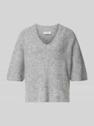 MOS MOSH Strickpullover mit weiten Ärmeln Modell 'TACI' in Mittelgrau ...