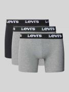 Levi's® Trunks mit Label-Bund im 3er-Pack in Mittelgrau, Größe L