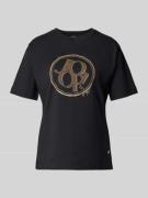 JOOP! T-Shirt mit Label-Print Modell 'Tashi' in Black, Größe 34