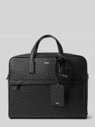BOSS Laptoptasche aus regeneriertem Leder Modell 'ZAIR' in BLACK, Größ...