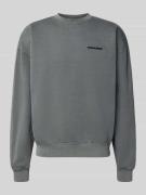 Pegador Oversized Sweatshirt mit Label-Stitching in Mittelgrau, Größe ...