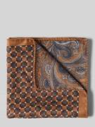 Verugia Einstecktuch aus Seide mit eingefassten Abchlüssen in Cognac, ...