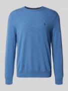 Polo Ralph Lauren Regular Fit Strickpullover aus reiner Wolle in Hellb...