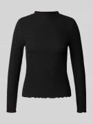 Only Slim Fit Langarmshirt mit Viskose-Anteil Modell 'LEMMA' in Black,...