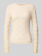 Only Slim Fit Langarmshirt aus Baumwoll-Mix Modell 'LOLA' in Ecru, Grö...
