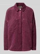 Only Relaxed Fit Cordbluse mit Brusttaschen Modell 'JANINE-RAI' in Bor...