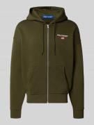 Polo Ralph Lauren Sweatjacke mit Label-Stitching in Oliv, Größe S