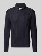 Jack & Jones Premium Strickpullover mit Stehkragen in Marine, Größe S