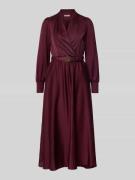 Rinascimento Regular Fit Cocktailkleid in Wickel-Optik in Bordeaux, Gr...