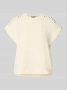 Zero Strickshirt mit Viskose-Anteil und Nietenbesatz in Beige, Größe 3...