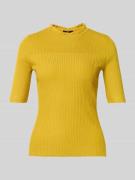 Zero Strickshirt aus Viskose-Mix mit Rundhalsausschnitt in GELB, Größe...