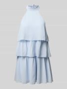 Gina Tricot Minikleid im Stufen-Look in Hellblau, Größe 34