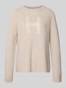 Hemisphere Strickpullover aus Kaschmir-Mix in Taupe, Größe 36