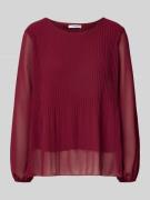 ZABAIONE Langarmbluse mit Plisseefalten und Rundhalsausschnitt in Bord...