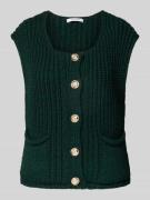 ZABAIONE Strickweste mit Knopfleiste Modell 'Di44anaa' in Dunkelgruen,...