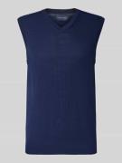 Christian Berg Men Strickshirt aus Woll-Mix mit V-Ausschnitt in Dunkel...