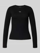 Guess Jeans Longsleeve mit Label-Stitching in Black, Größe S