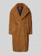 HUGO Oversized Webpelzmantel mit Reverskragen Modell 'MALITE_1' in Cog...