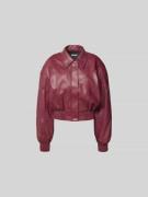ROTATE Regular Fit Bomberjacke in Leder-Optik in Bordeaux, Größe 36