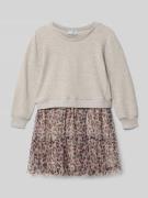 Happy Girls Sweatkleid mit Tüll in Mittelgrau Melange, Größe 110
