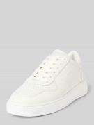 Copenhagen Ledersneaker mit Label-Print in Weiss, Größe 41