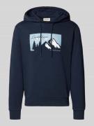 Jack & Jones Hoodie mit Motiv-Print Modell 'SUN' in Marine, Größe L