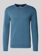 Tom Tailor Regular Fit Strickpullover aus reiner Baumwolle in Blau, Gr...