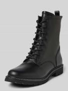 Tamaris Schnürstiefel in Lederoptik in Black, Größe 36