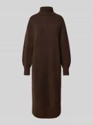 Pieces Oversized Strickkleid mit Wollanteil Modell 'MALOU' in Schoko M...