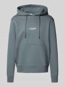 Jack & Jones Hoodie mit Label-Print Modell 'SOHO' in Blau, Größe L